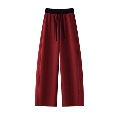 时尚百搭休闲弯刀裤女显瘦长裤子