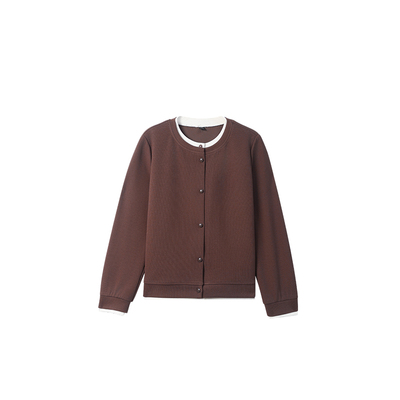 外搭圆领秋季假两件透气中老年