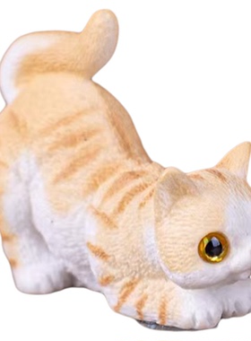 创意调皮猫猫公仔萌粒装饰摆件
