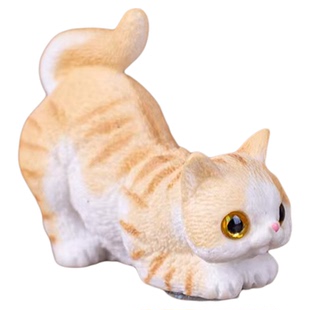 创意调皮猫猫公仔萌粒 娃娃屋diy装饰品盲袋配件微景观桌面小摆件