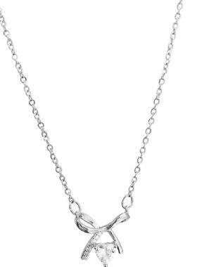 轻奢蝴蝶结女锆石吊坠ins