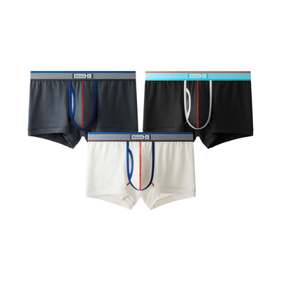 蕉内555C撞色男士内裤平角天丝棉