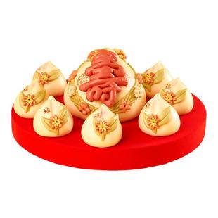 胶东花饽饽大寿桃威海馒头过寿生日老人祝寿蛋糕点心寿包馍馍食品