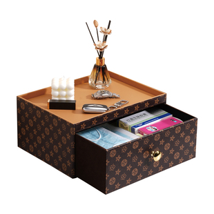 入户玄关收纳盒门口钥匙口罩杂物整理抽屉式置物架轻奢高级感摆件