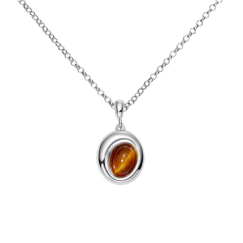 赫生虎眼石女美拉德项链