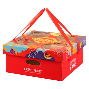 水果包装盒空盒子方形透明橙子猕猴桃苹果菠萝橘子手提礼品盒礼盒