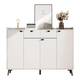 实木鞋柜带锁家用楼道门外电梯口走廊柜带密码锁电梯厅收纳储物柜