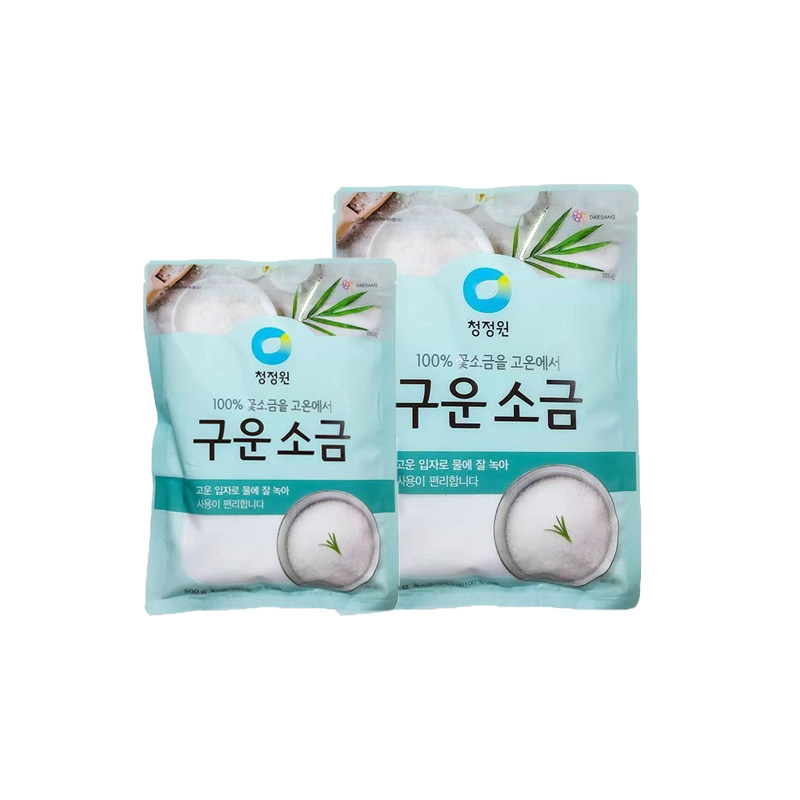 整箱包邮清净园韩国进口烤花盐整箱批发食用盐海盐韩餐料理商用