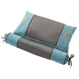 颈椎枕头护颈睡觉专用圆柱形充气加热艾草荞麦单人助睡眠成人热敷