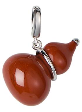 iSTONE/石头记长款毛衣链平安福禄葫芦吊坠项链檀木红色新年礼物