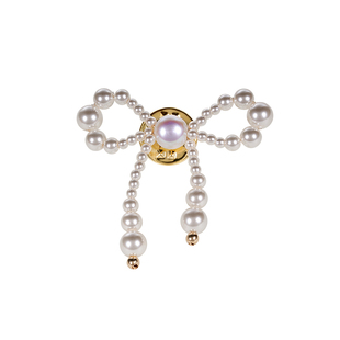 赛赛莉安施家珍珠蝴蝶结胸针&发夹边夹&防走光两用设计纯手工制作