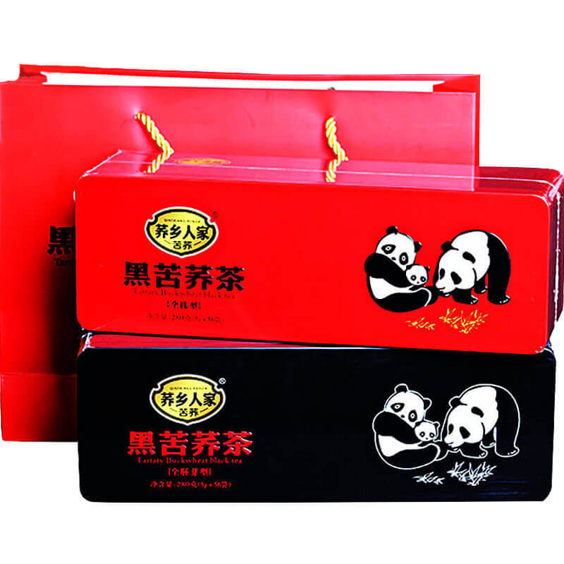 第2套5折年貨禮盒裝蕎鄉(xiāng)人家黑苦蕎茶小袋全株全胚芽大涼山蕎麥茶