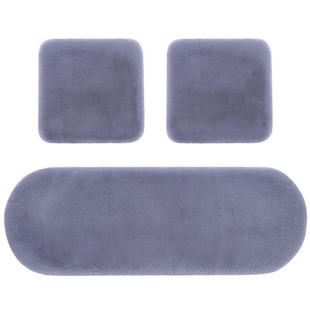 汽车坐垫单片三件套冬季毛绒无靠背单个短毛方垫前排单座通用座垫