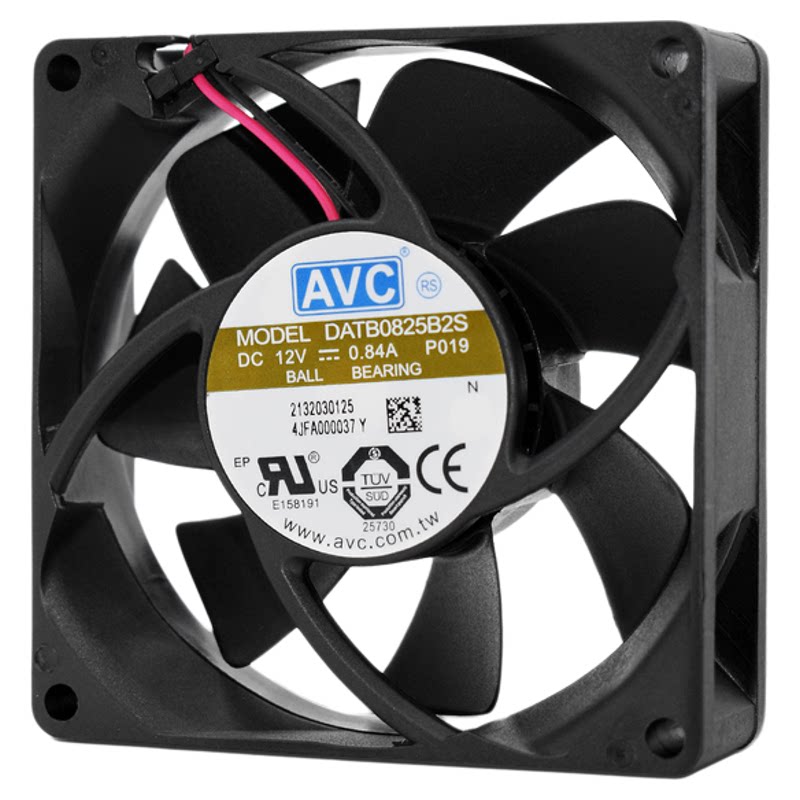 AVC大风量8025 12V0.84A 8CM机箱电源滚珠PWM散热风扇DATB0825B2S