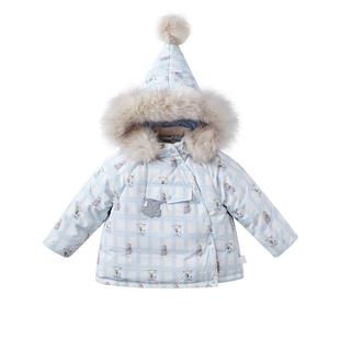 嫚熙童装95白鹅绒羽绒服儿童冬季加绒加厚保暖男女童宝宝外出外套