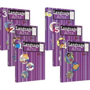 Harcourt Family Learning - Language Arts Grade 1-6哈考特家庭辅导英语语言艺术1-6年级 综合语法写作英文原版进口图书