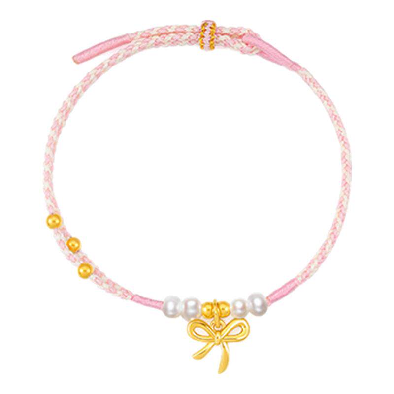 【中国黄金官方店】微硬金浪漫情节-纯真美好手绳送女友新品