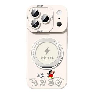 苹果17promax手机壳带支架iPhone16e磁吸ip15pro新款i14/13全包12mini11适用8plus7硅胶xr套x6s外壳se3/2air