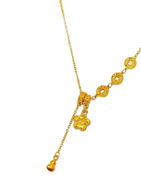 沙金爆闪碎冰有钱花锁骨链不掉色