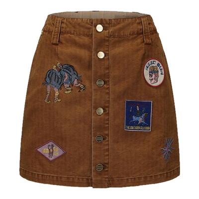 【明星同款】GARCON BY GARCON 25春夏 NEED SUN 刺绣工装迷你裙