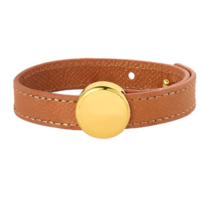 荔枝纹皮质美拉德饰品自律手镯女轻奢小众手环皮带手链休闲