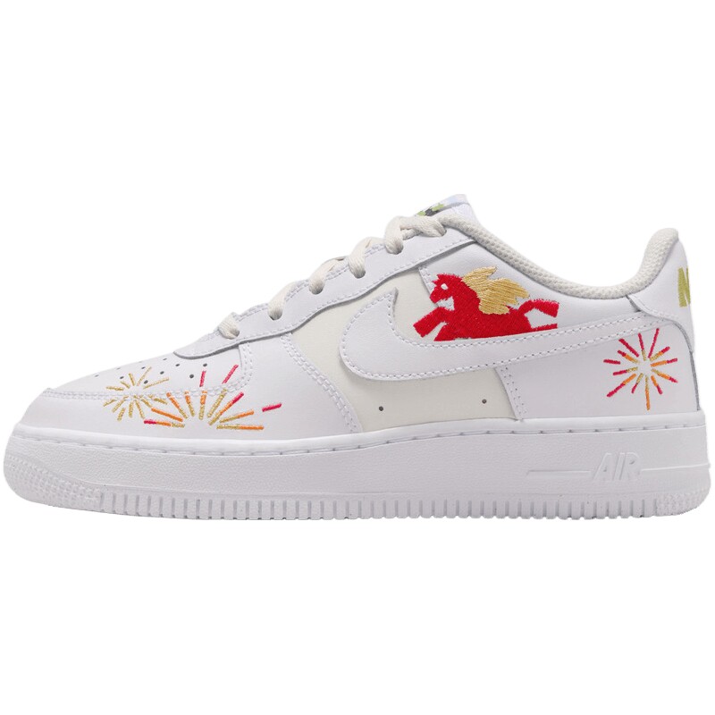 NIKE耐克马年限定新年款大童鞋AIR FORCE 1 运动休闲鞋IQ1133-111