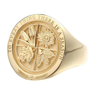 【凡事皆有可能】经文盖章刻面戒指男女欧美风轻奢霸气节日礼物