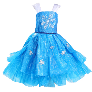 儿童环保时装秀服装表演服亲子舞台走秀服中小学生校庆手工演出服