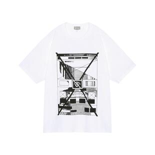 Cav Empt C.E MD Content Corrected Tee抽象印花圆领纯棉短袖T恤