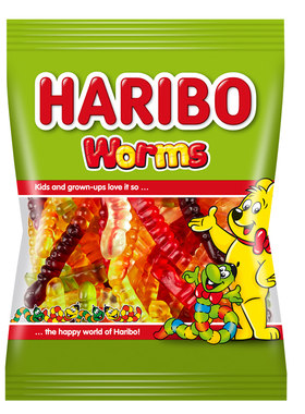 土耳其进口haribo哈瑞宝虫虫狂欢橡皮糖毛毛虫软糖qq糖果儿童零食