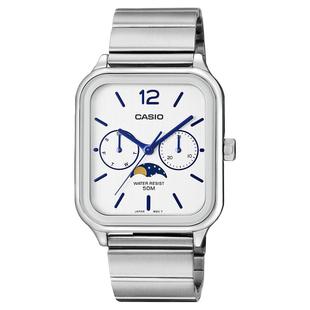 卡西欧手表男女月相正品石英防水情侣腕表MTP-M305D-7A海外直邮