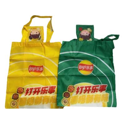 尼龙布折叠包手提单肩便携家用买菜购物环保袋内测附卡通娃小兜