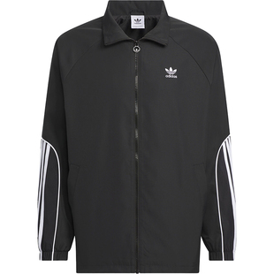 Adidas/阿迪达斯官方正品三叶草男士梭织透气运动拉链外套JE3491