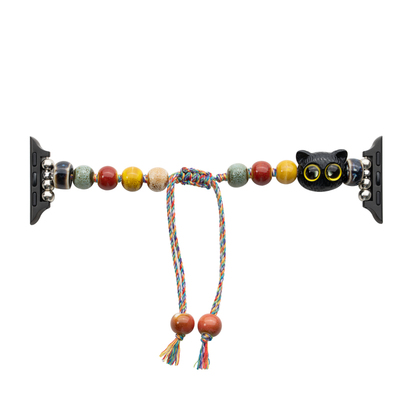 适用iWatch新中式串珠编织表带