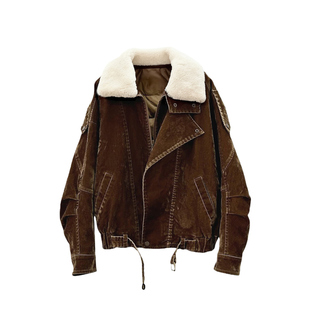 【明星同款】羽绒服女网红款美式复古洋气鹅绒毛领派克服外套女