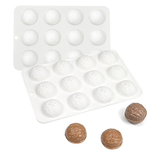 仿真核桃捏捏硅胶模具鱼蓉巧克力鹅肝磨具意境菜盘式慕斯蛋糕模具