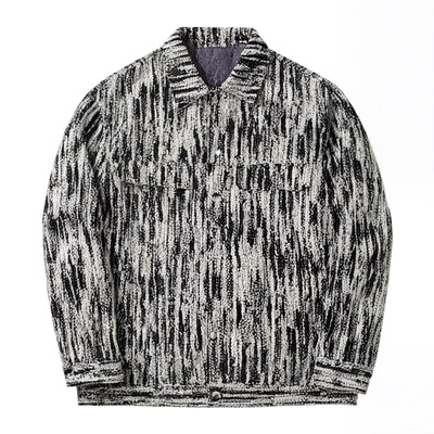 美式扎染牛仔外套男秋冬季新款