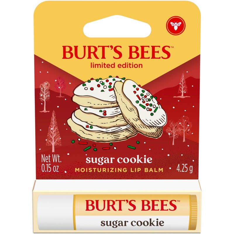 BURT'S BEES 期间限定糖霜曲奇润唇膏即时保湿敏感性肤质长效秋冬