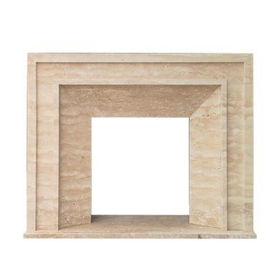 大理石壁炉法式复古美式诧寂风格洞石壁炉客厅中古家具石材壁炉架