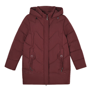 妈妈冬装外套2025新款羽绒棉服中老年女装秋冬季可拆卸帽棉衣加厚