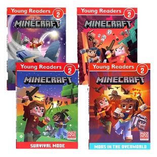 我的世界分级读物2级6册合售 进口英文原版绘本 Minecraft Young Readers Level 2 儿童冒险游戏故事书 小学生分级阅读 课外读物