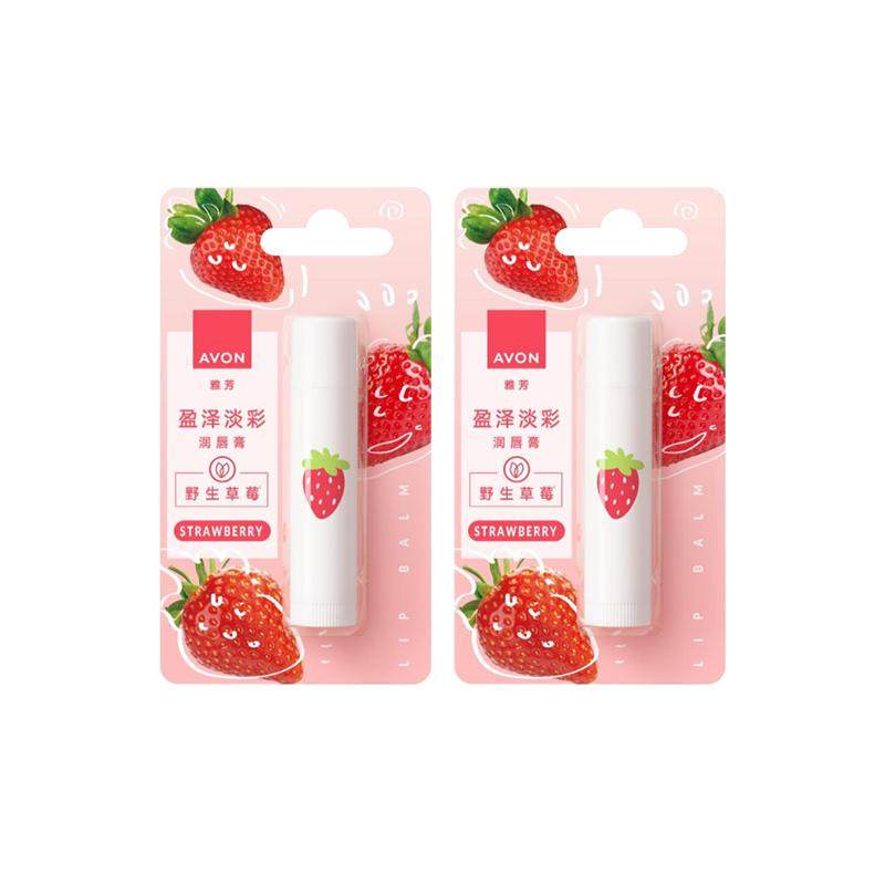 Avon/雅芳盈泽淡彩润唇膏 草莓滋润护唇红润双唇保湿水润干燥亮泽