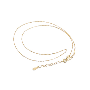 S925纯银万用螺丝车十字项链DIY手工单链裸连穿心链子路路通O字链