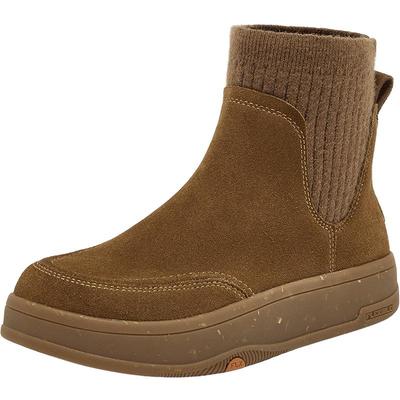 Bata木作袋鼠靴女冬商场新英伦厚底弹力瘦瘦软底袜靴AGU42DD4