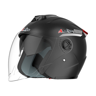 电动车头盔男女士冬季保暖电瓶车骑行半盔带可拆围脖双镜片安全帽