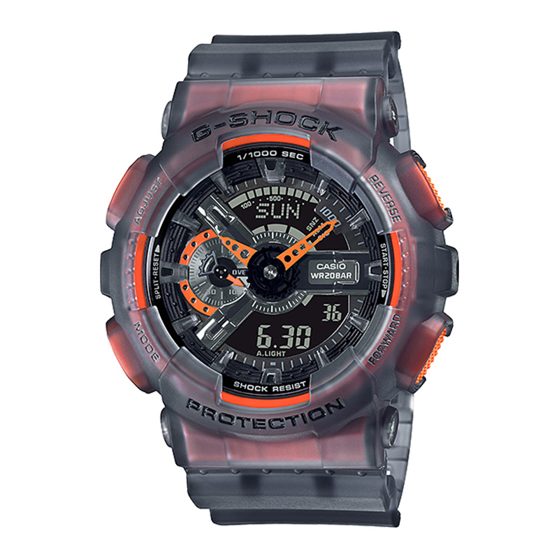 卡西欧 G-SHOCK GA-110LS-1A/7A冰电之韧限量透明电子男士手腕表