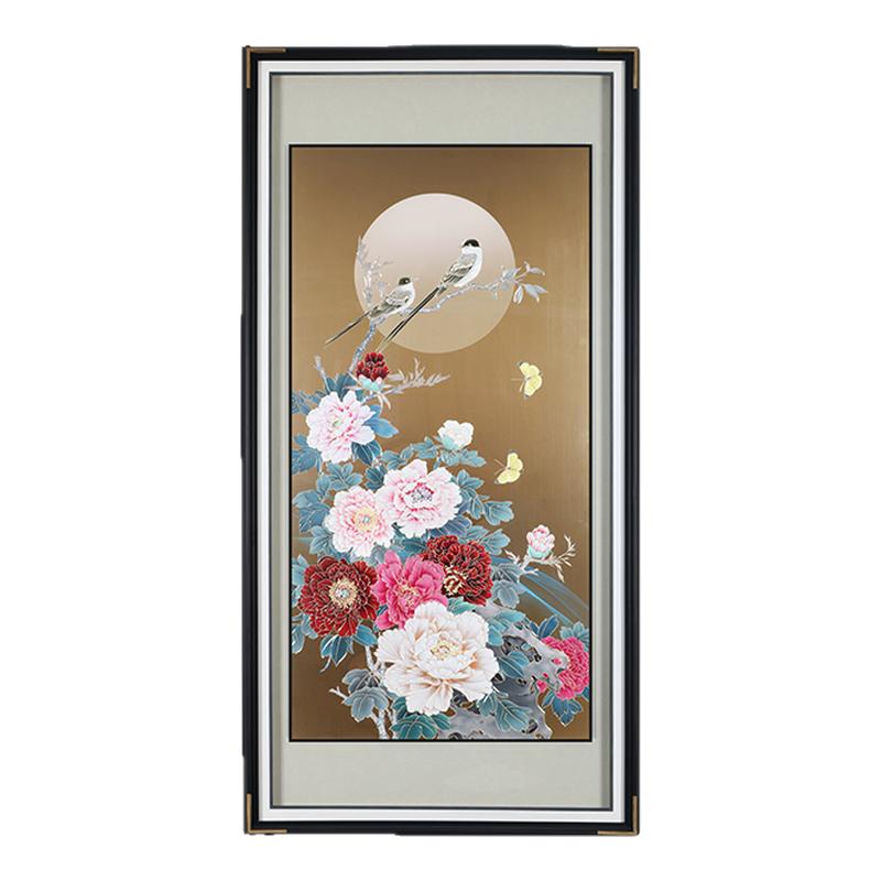 手工铜雕装饰画入户高档玄关画