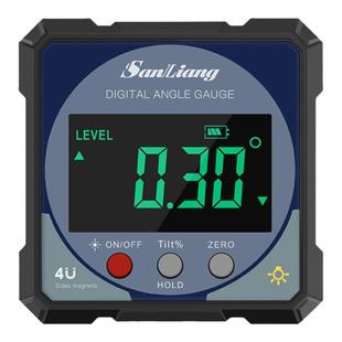 日本三量高精度带双数显倾角仪盒电子角度尺带磁角度规水平仪