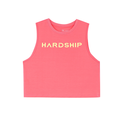 HARDSHIP｜玫粉(黄） 基础logo无袖 超轻透气天丝女款运动背心
