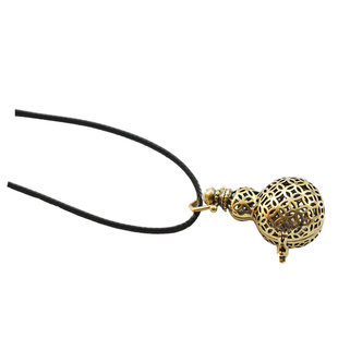 纯铜精致天鹅香囊吊坠项链可打开送天然手作香丸安神助眠金色银色